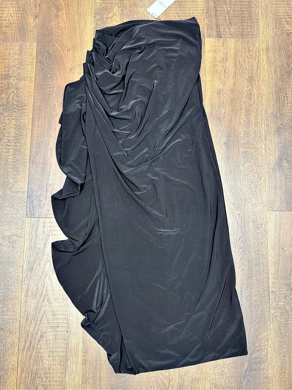 Club L London Draped Maxi Dress in Black Size 12 NWT